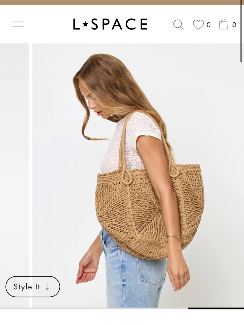 L*Space Woven Straw Tote Bag Paloma tote
